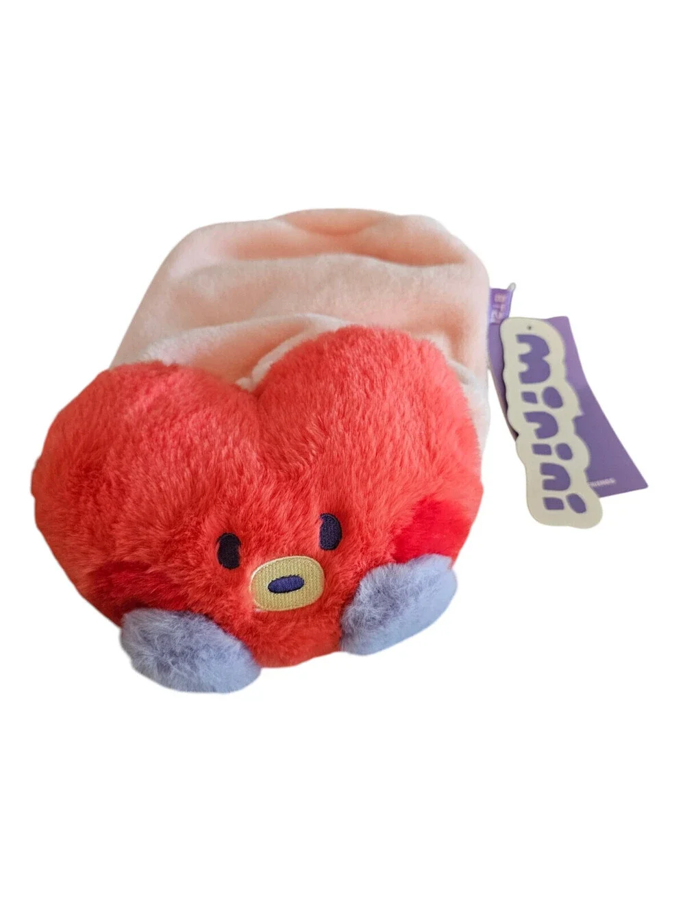 BT21 TATA Minini Character Cushion Throw Blanket Bag Red Heart NEW